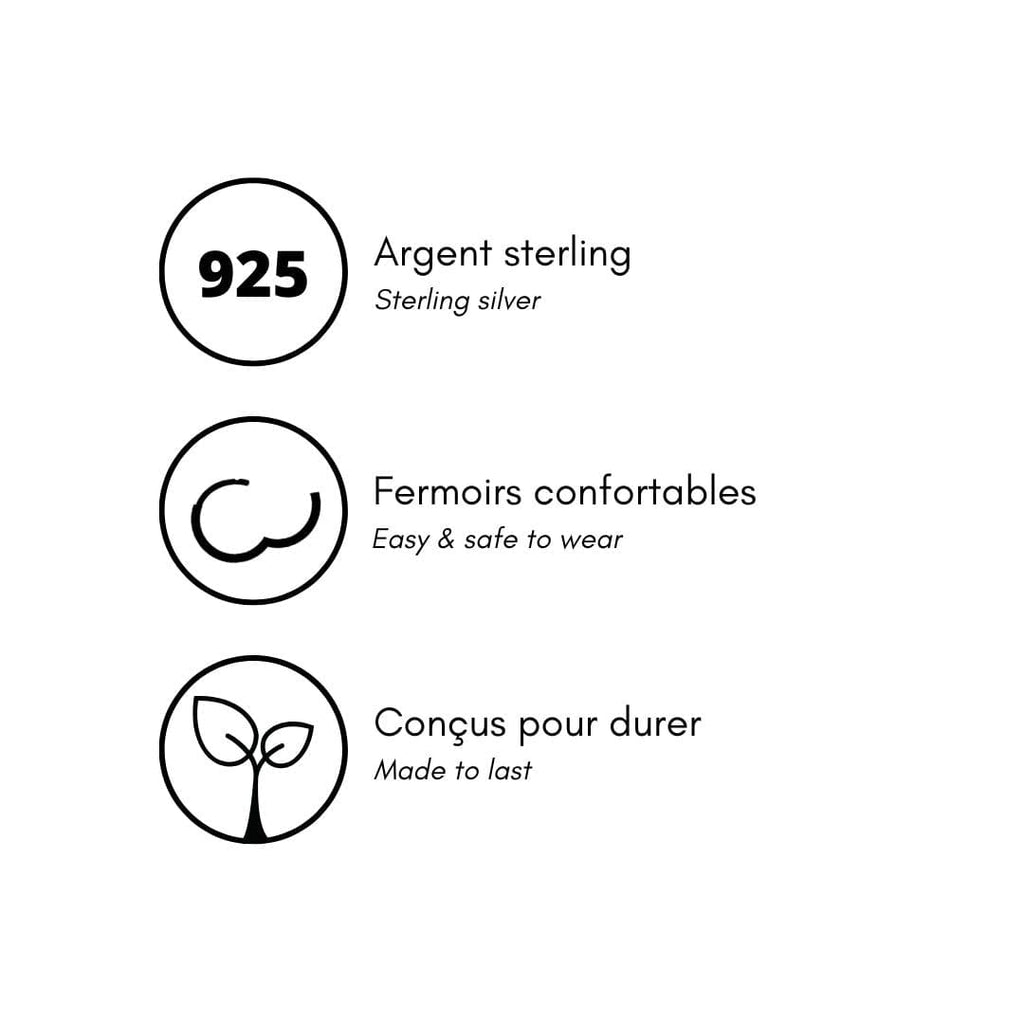 Boucles d'oreilles Huggies Torsade en argent sterling